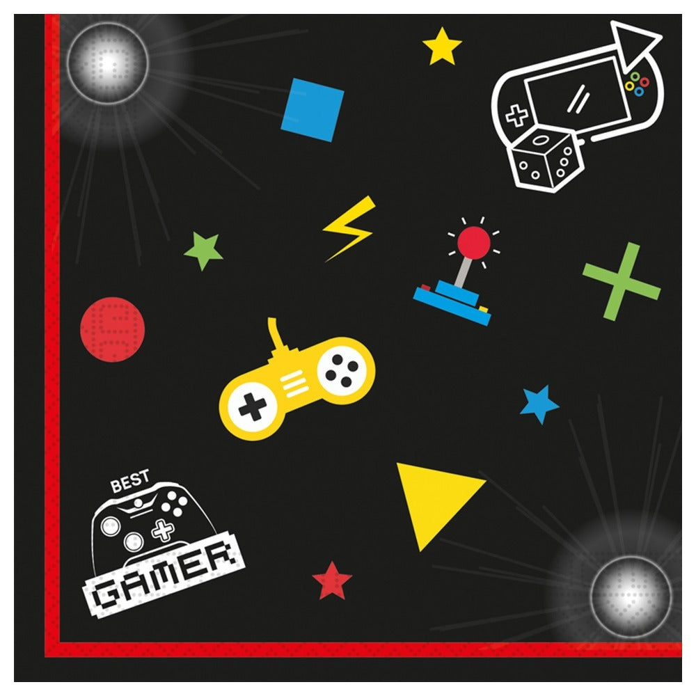 Set 20 Paper Napkins 33x33cm Gaming