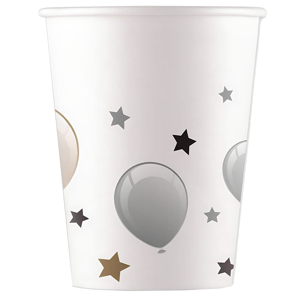 Set of 8 Party Cups 200ml Milestone