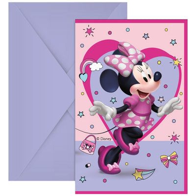 Set of 6 Invitations with Envelopes Disney Minnie Junior