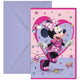 Set of 6 Invitations with Envelopes Disney Minnie Junior