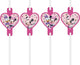 Set of 4 Drinking Straws with Disney Minnie Junior Medallion