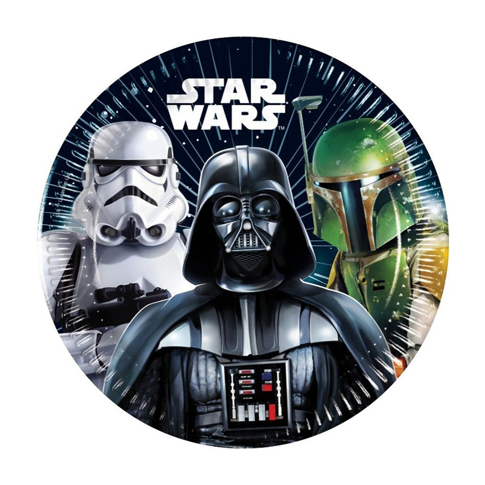 Set of 8 Party Plates 20cm Star Wars Galaxy