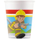 Set of 8 Firefighter Party Cups, 200ml