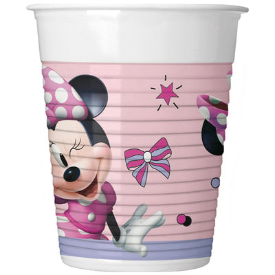 Set of 8 Plastic Party Cups 200ml Disney Minnie Junior
