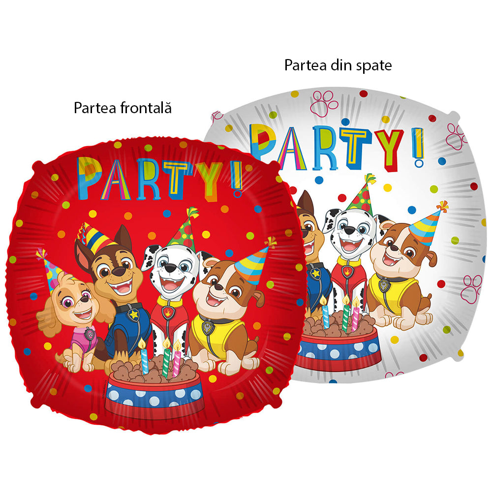 Balon Folie Patrat 46cm Patrula Catelusilor