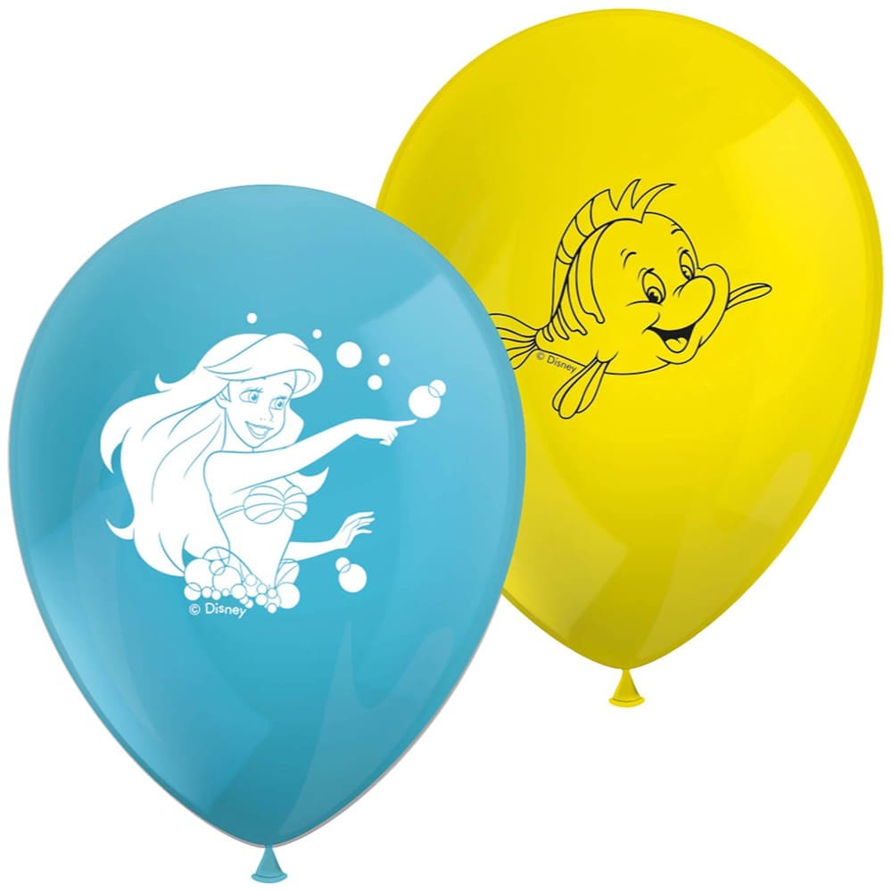 Set 8 Latex Balloons 28cm Disney Ariel The Little Mermaid