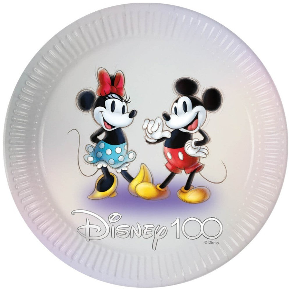 Set 8 Farfurii Petrecere 23cm Disney 100