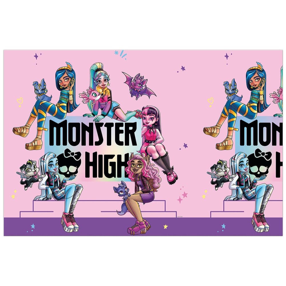 Monster High Plastic Party Tablecloth 120x180cm