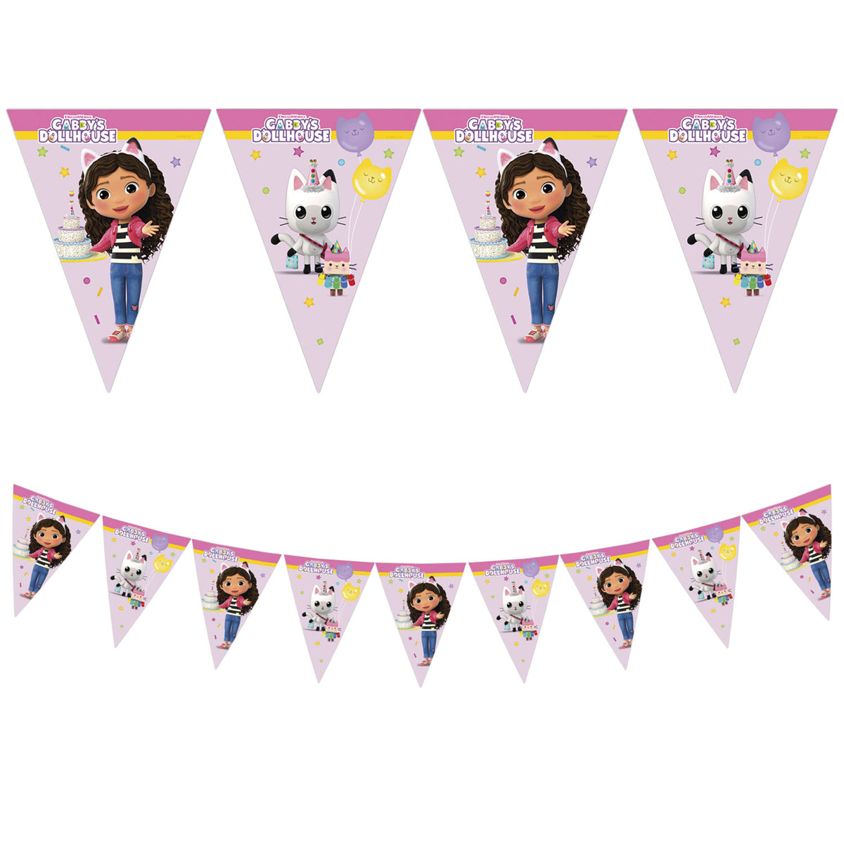 Gabby's Dollhouse Party Banner Pennants