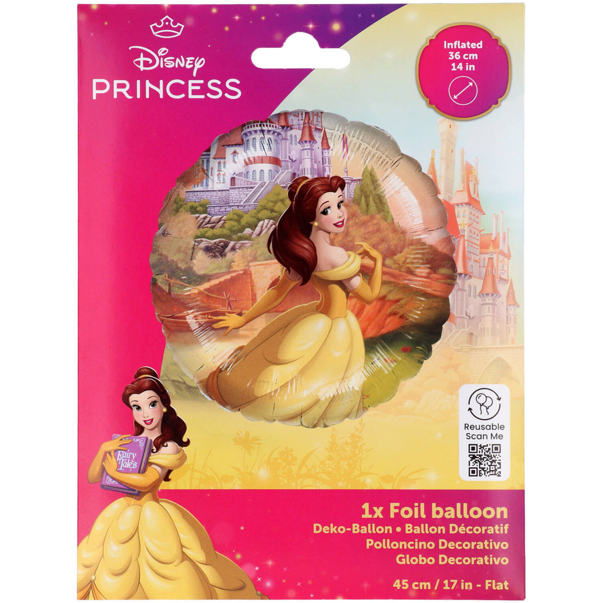 Balon Folie Rotund Printesa Belle 45cm