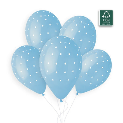 Baloane Latex 33cm Macaron Baby Blue PRINT Chic Polka Dots G120.72
