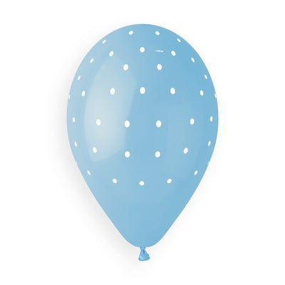 Baloane Latex 33cm Macaron Baby Blue PRINT Chic Polka Dots G120.72