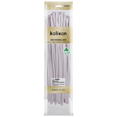 SET 50 Latex Modeling Balloons Macaron Pale Lilac Nozzle Up 260M 3011
