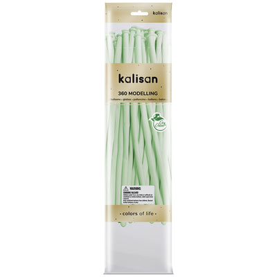 SET 50 Latex Modeling Balloons Macaron Pale Green Nozzle Up 360M 3009