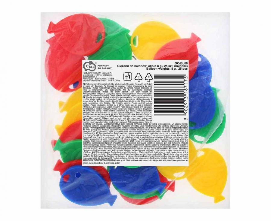 Contragreutati multicolor pentru baloane 8g