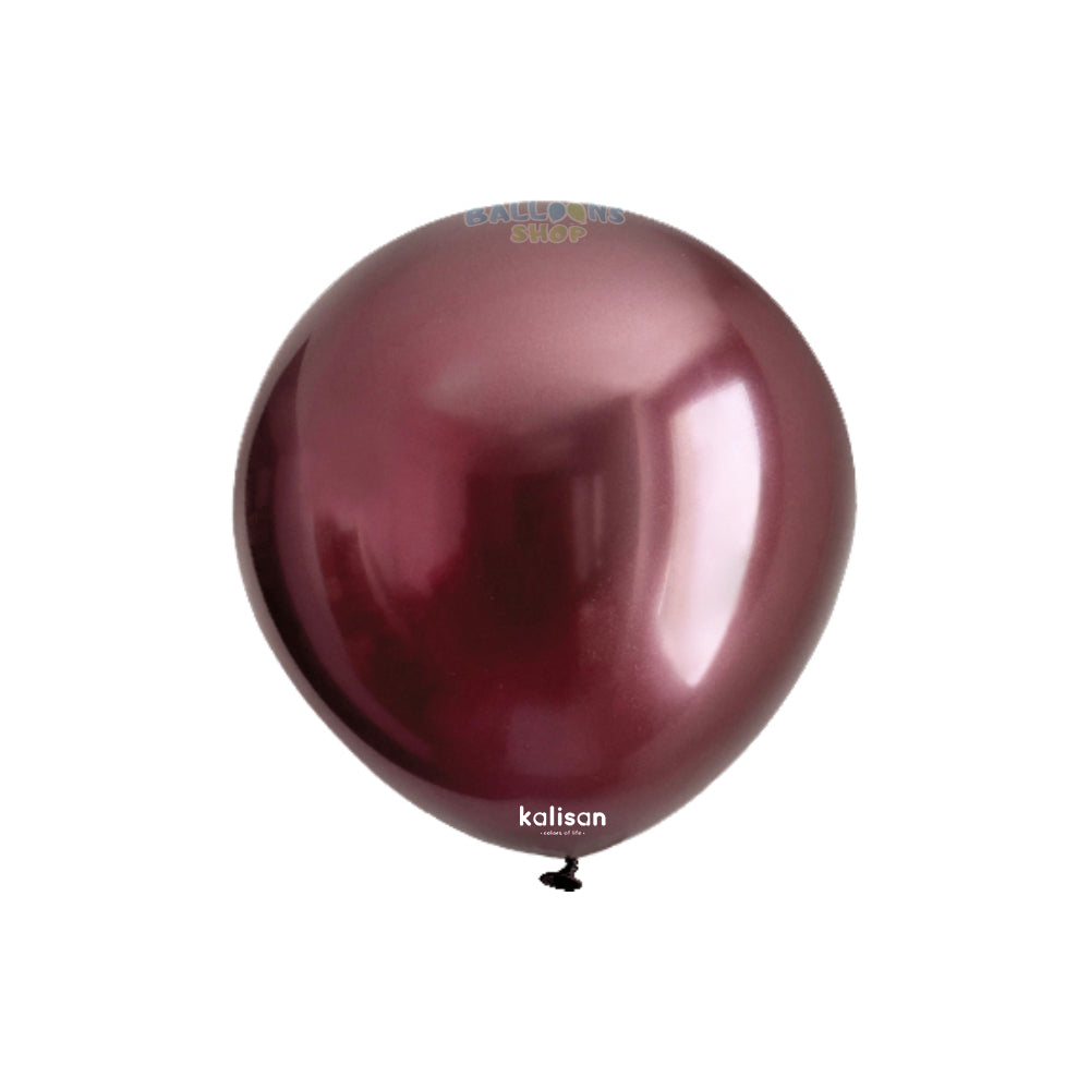 13cm Mirror Burgundy Kalisan Latex Balloons 5016