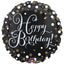 Balon Folie Happy Birthday Negru Sparkling 43cm AMS 34062