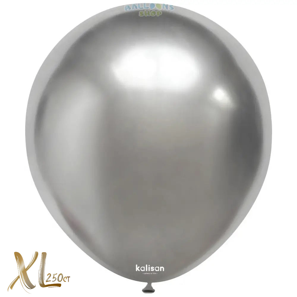 SET 250 Baloane latex 30cm Mirror Silver XL 5002