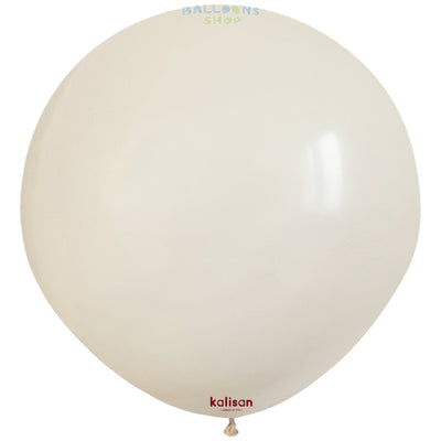 Jumbo Latex Balloon 45cm White Retro 8018