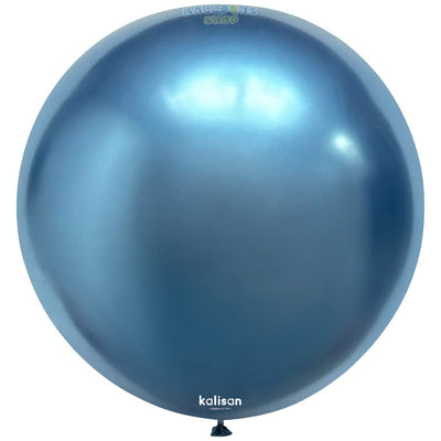 Jumbo Latex Balloon 60cm Blue Mirror 5005