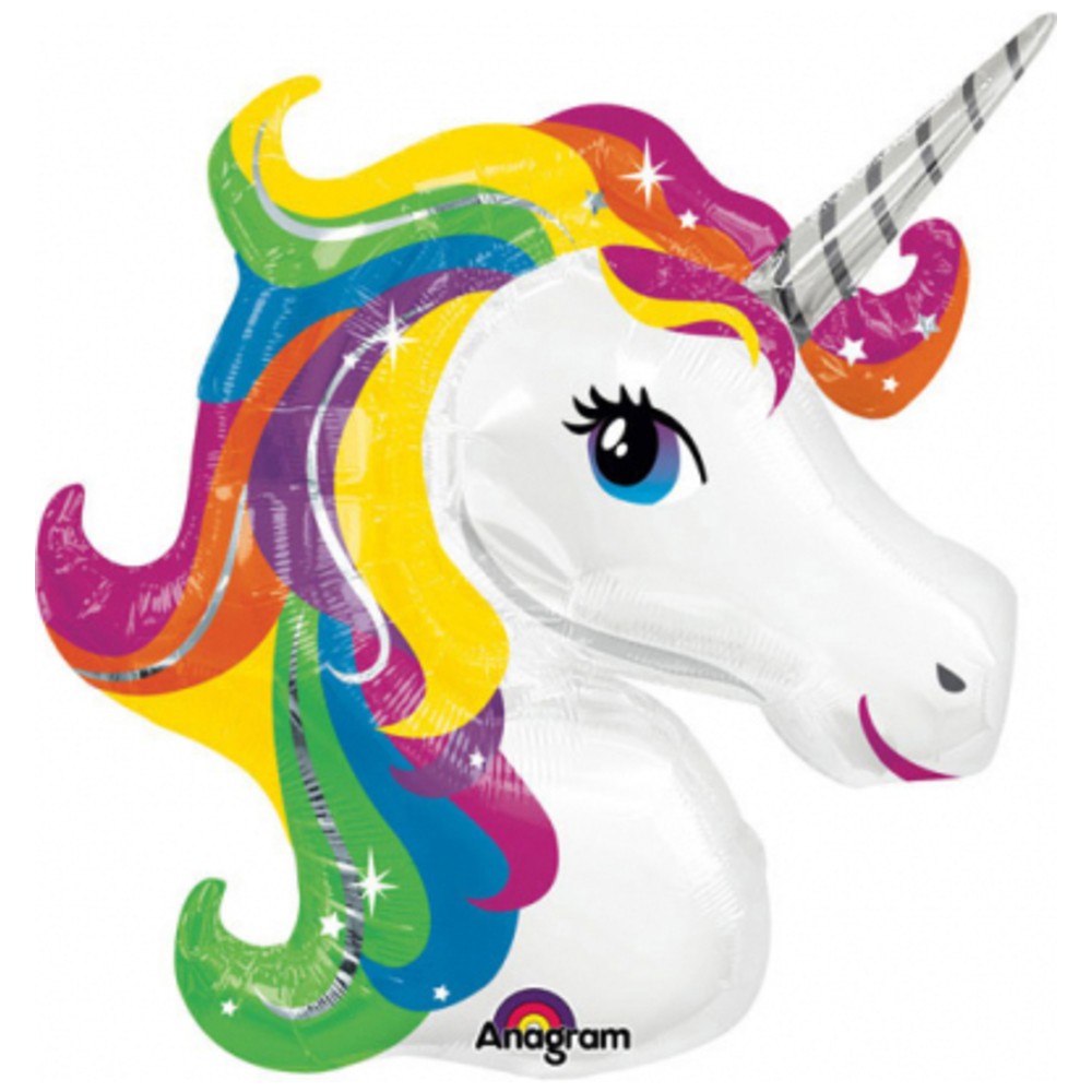 SuperShape Foil Balloon Rainbow Unicorn 83x73cm ANAGRAM 3129902