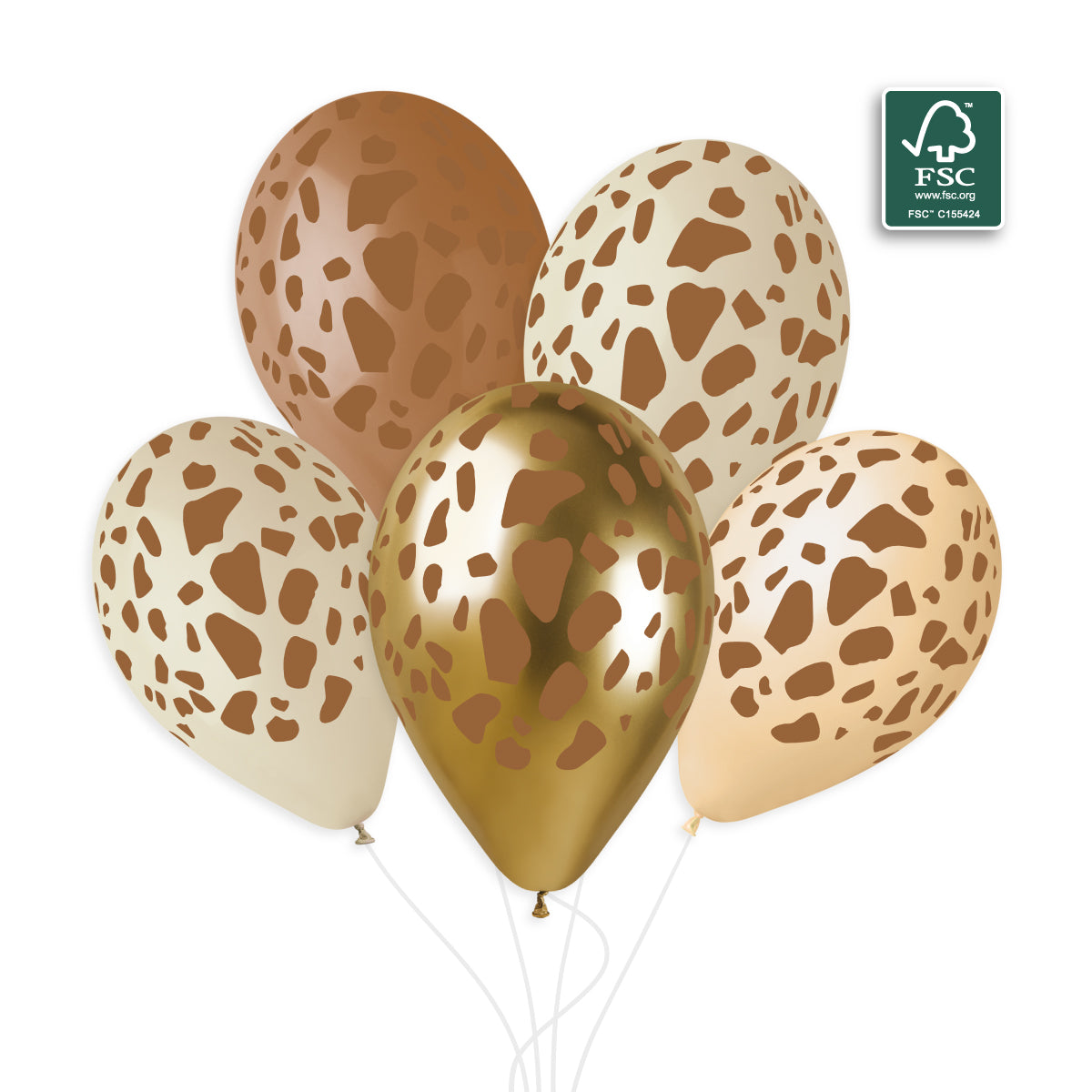 33cm Latex Balloons Giraffe Print GS120.1330