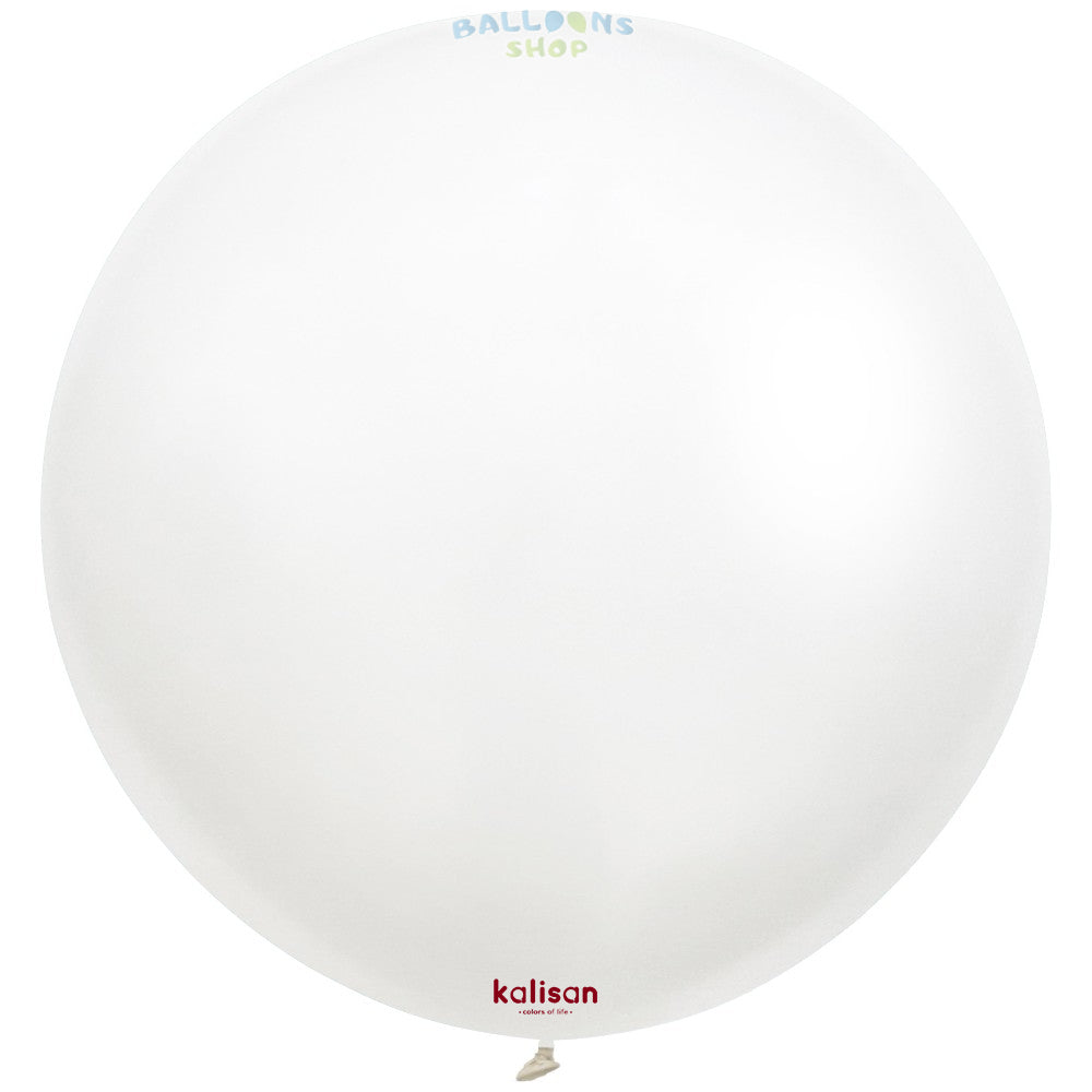 Jumbo Latex Balloon 90cm Opaque Snow White 7050
