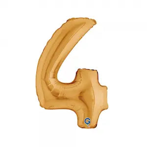 Balon Folie Cifra 4 Auriu 36cm