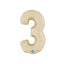 Balon Folie Cifra 3 Satin Cream 36cm