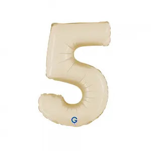 Balon Folie Cifra 5 Satin Cream 36cm