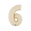Balon Folie Cifra 6 Satin Cream 36cm