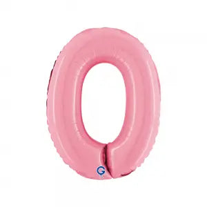 Balon Folie Cifra 0 Pastel Pink 36cm