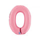 Balon Folie Cifra 0 Pastel Pink 36cm