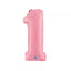 Balon Folie Cifra 1 Pastel Pink 36cm