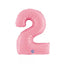 Balon Folie Cifra 2 Pastel Pink 36cm