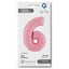 Balon Folie Cifra 6 Pastel Pink 36cm