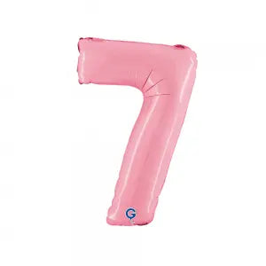 Balon Folie Cifra 7 Pastel Pink 36cm