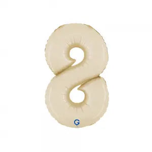 Balon Folie Cifra 8 Satin Cream 36cm
