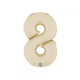 Balon Folie Cifra 8 Satin Cream 36cm