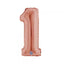 Balon Folie Cifra 1 Rose Gold 36cm