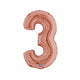 Balon Folie Cifra 3 Rose Gold 36cm