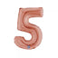 Balon Folie Cifra 5 Rose Gold 36cm