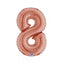 Balon Folie Cifra 8 Rose Gold 36cm