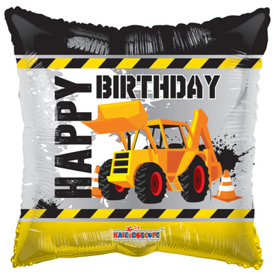 Square HB Under Construction Foil Balloon 45cm