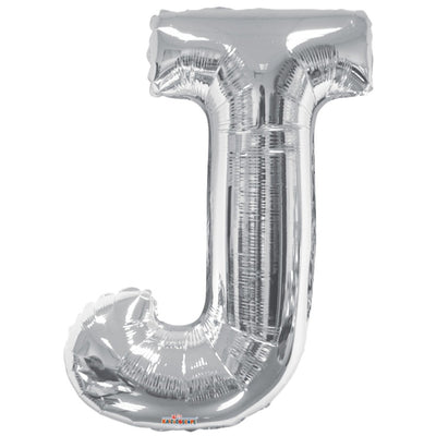 Foil balloon letter J silver 15239-34