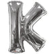 Balon folie litera K argintiu 15240-34