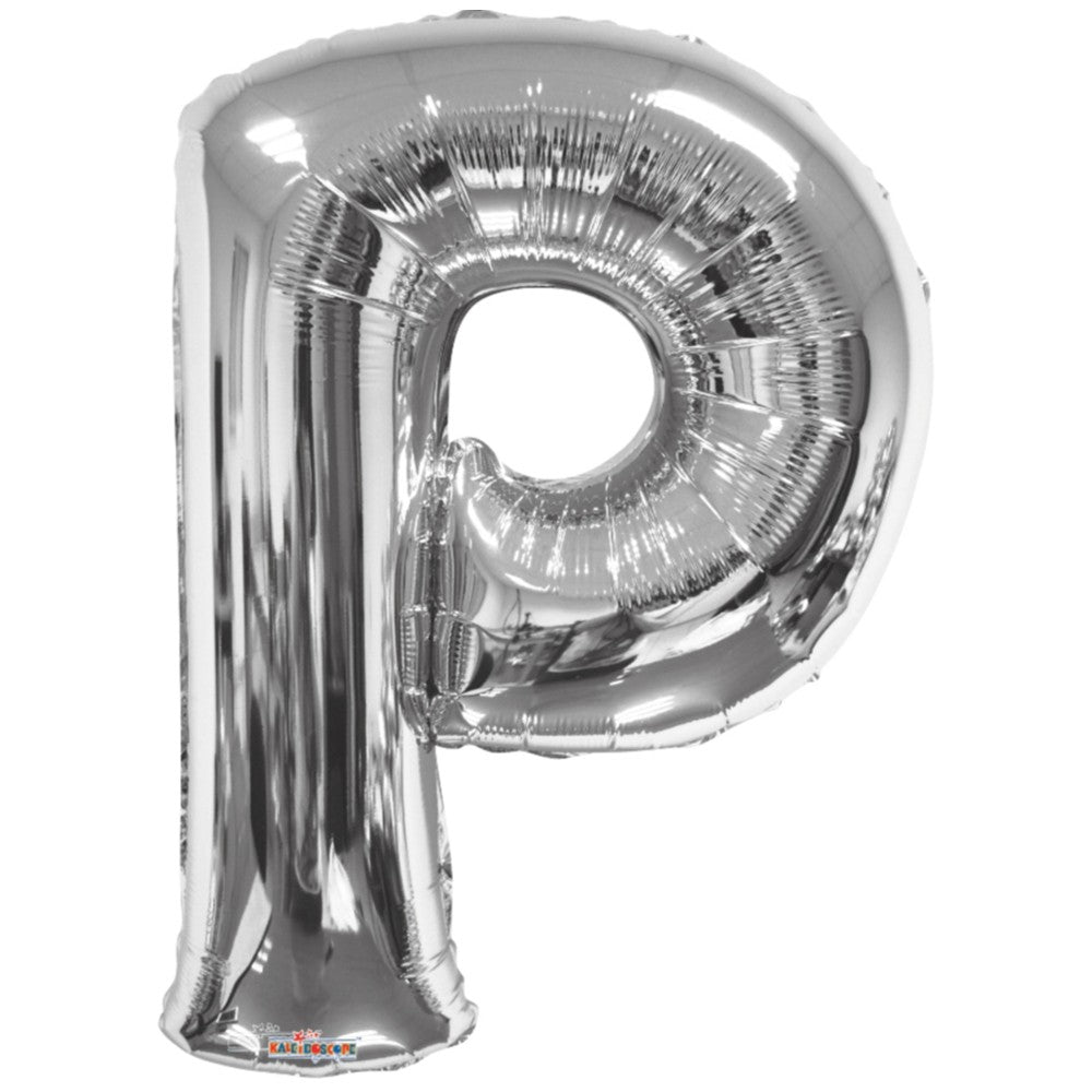 Foil balloon letter P silver 15245-34