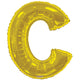 Foil balloon letter C gold 15262-34