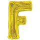 Foil balloon letter F gold 15265-34