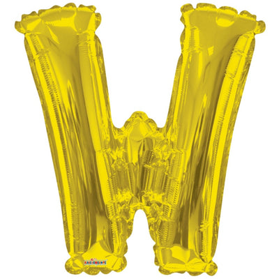 Foil balloon letter W gold 15282-34